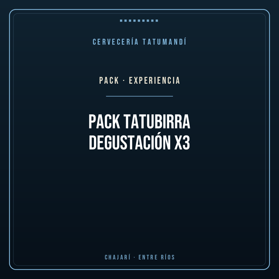 Pack TatuBirra Degustación x3