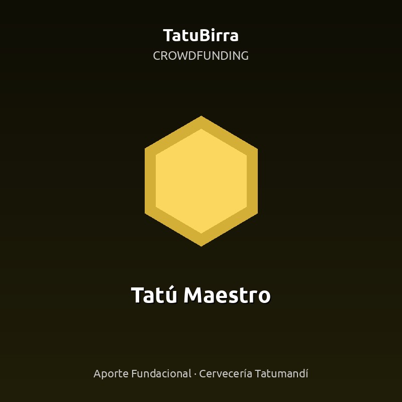 Aporte Crowdfunding - Tatú Maestro