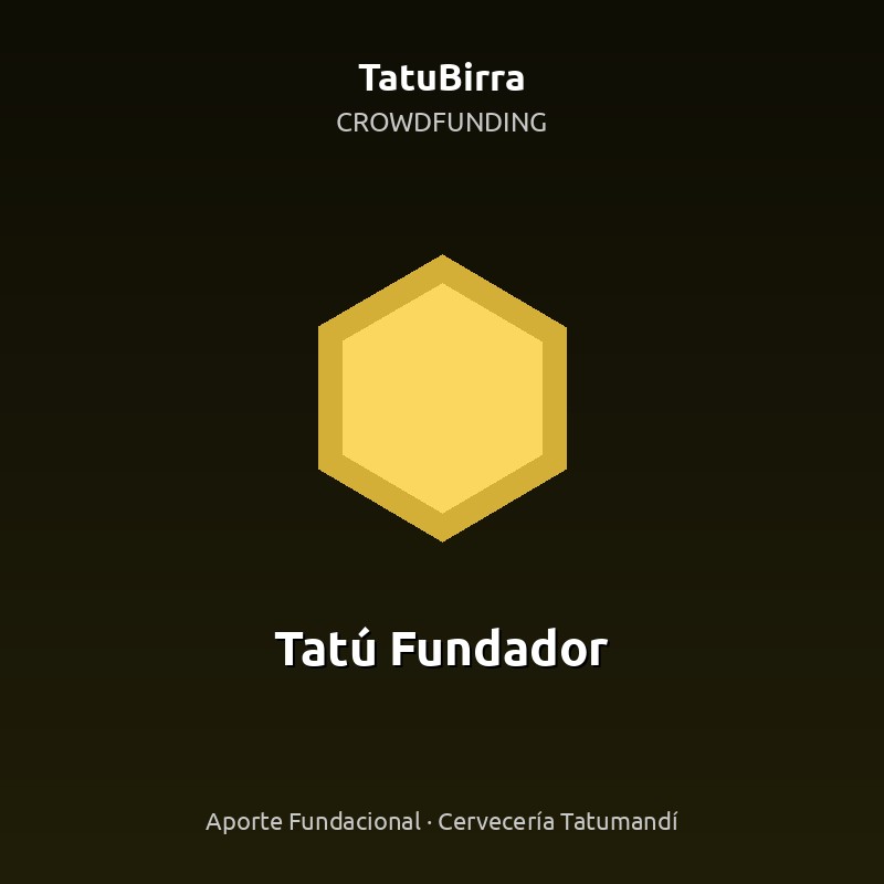 Aporte Crowdfunding - Tatú Fundador