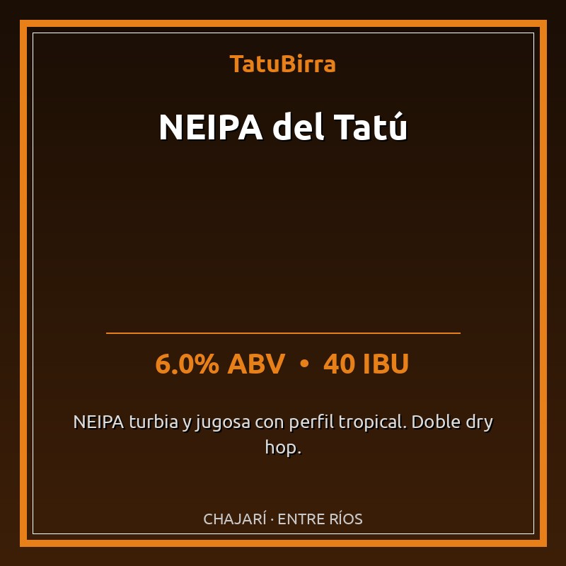 NEIPA del Tatú