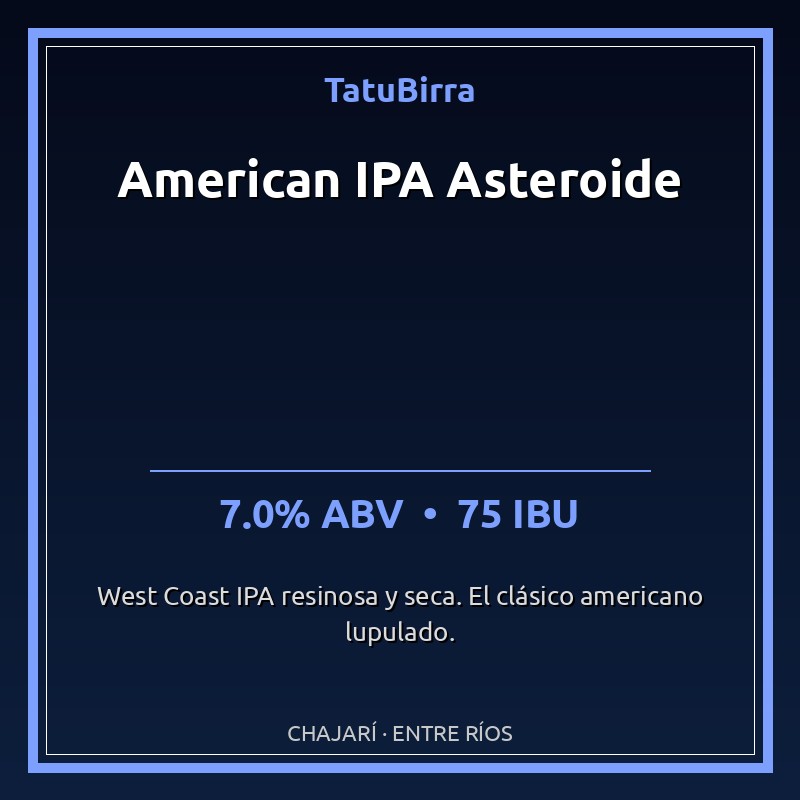 American IPA Asteroide
