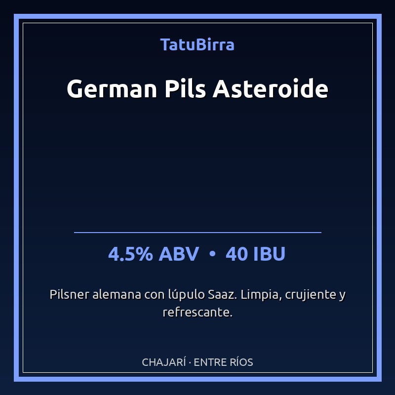 German Pils Asteroide