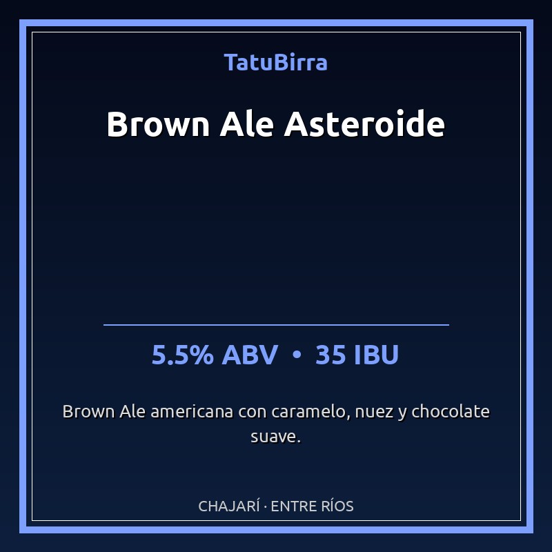 Brown Ale Asteroide