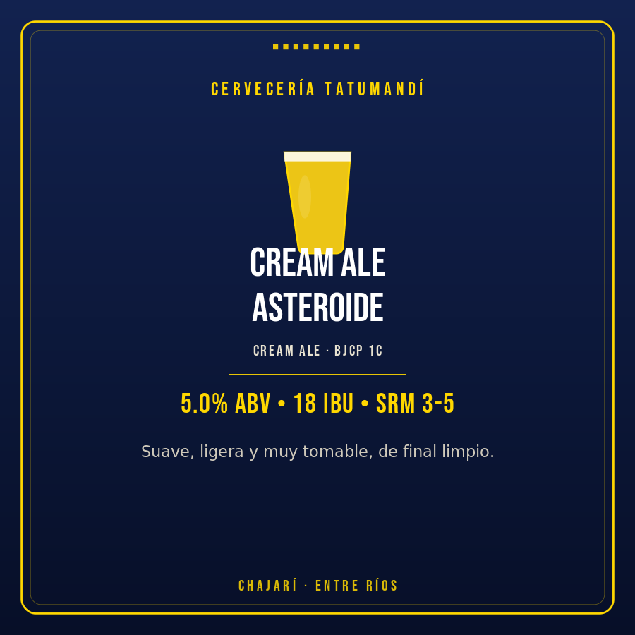 Cream Ale Asteroide