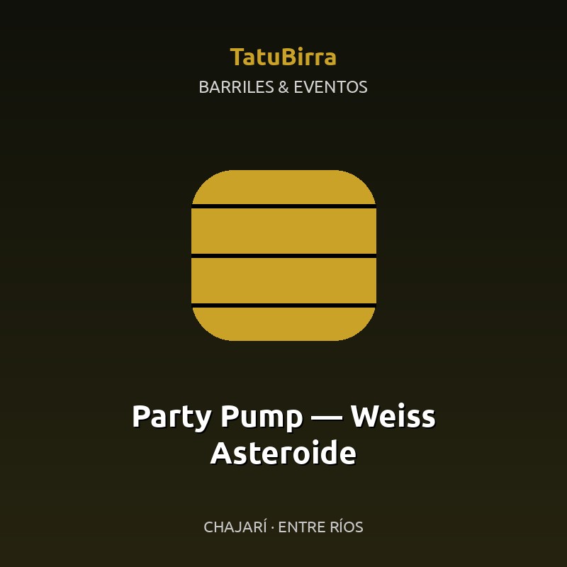 Party Pump — Weiss Asteroide
