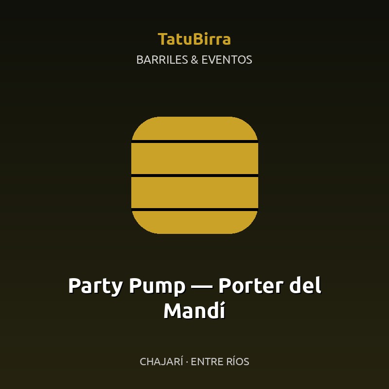 Party Pump — Porter del Mandí