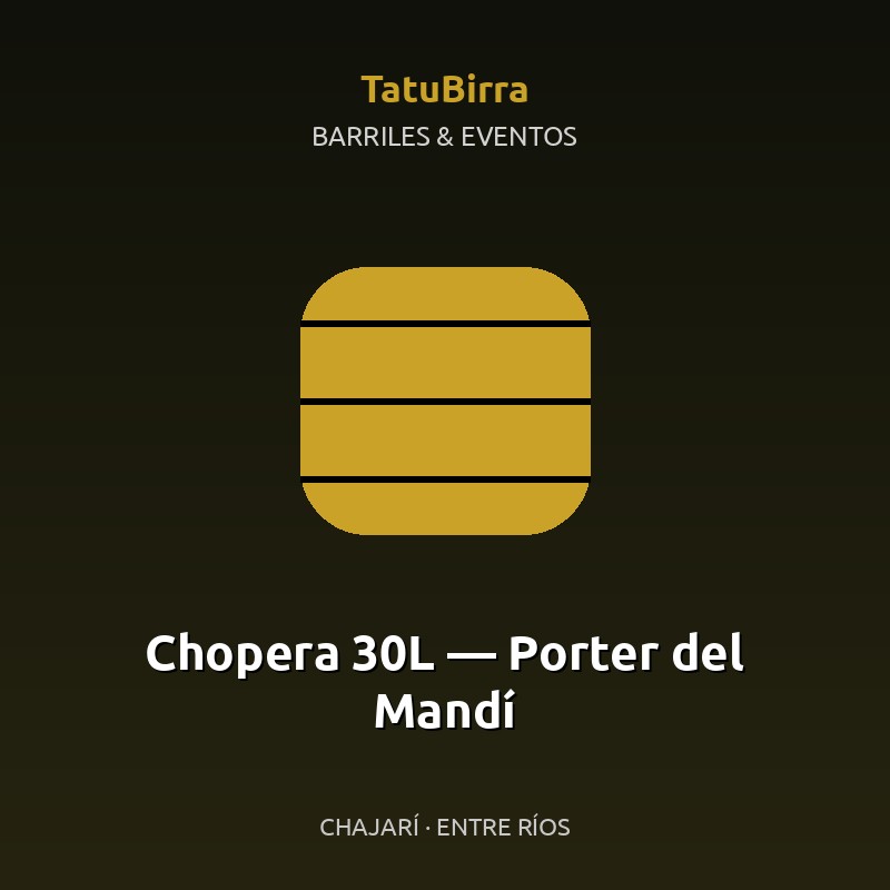 Chopera 30L — Porter del Mandí