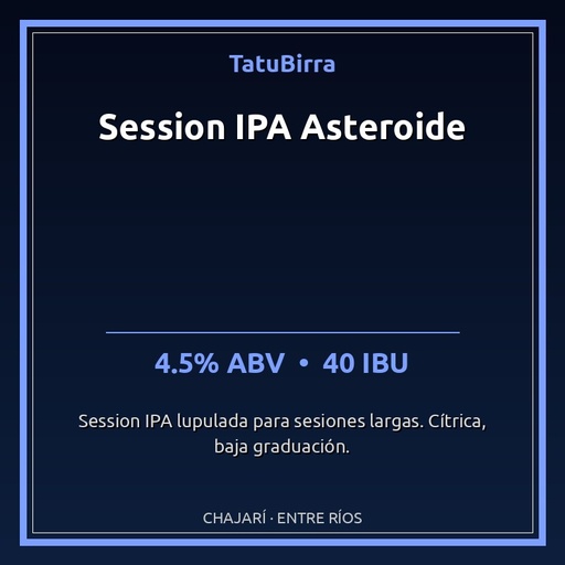 Session IPA Asteroide