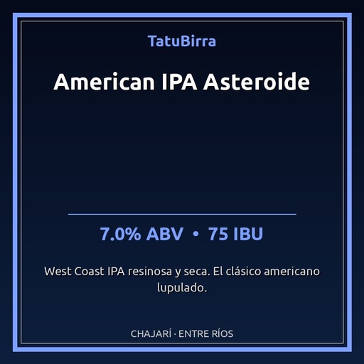 American IPA Asteroide