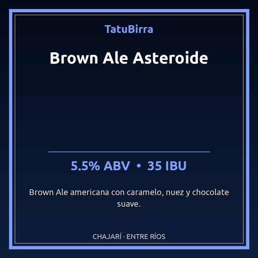 Brown Ale Asteroide