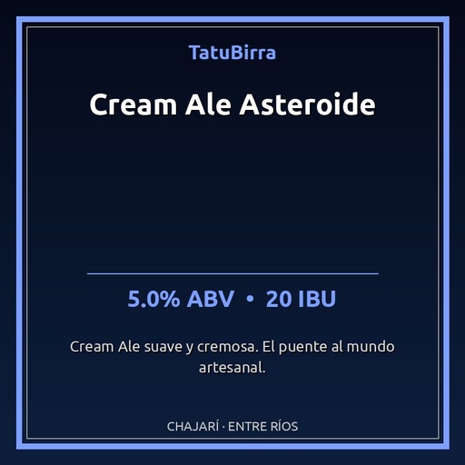 Cream Ale Asteroide