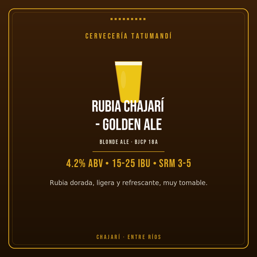 Rubia Chajarí - Golden Ale